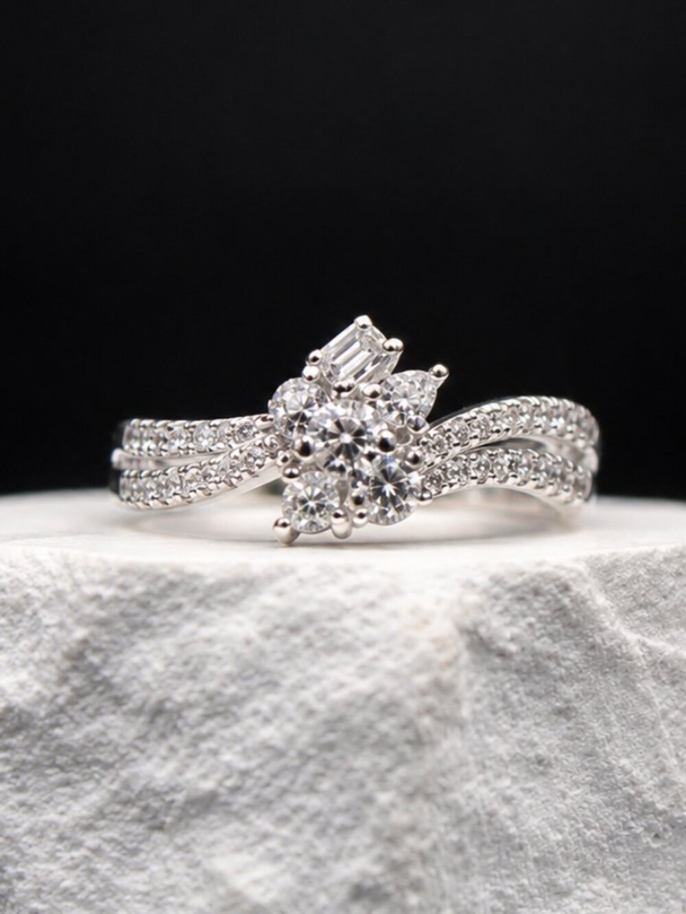 Celestial Bow Diamond Ring